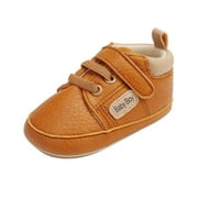 Quealent Baby Boy Girl Shoes Non Slip Sneakers Breathable Lightweight Toddler First Walking Shoes 6 12 18 24 Months Brown,5